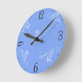 Blau auf blau runde wanduhr (Winkel)