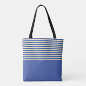 Blau auf blauem Streifen Tasche (Rückseite)