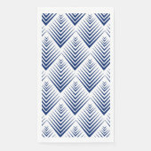 Blau auf den Blume des weißen Lüfters Art Deco Mus Serviette (Vorderseite)