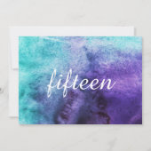 Blau auf Lila Wasser - Tischnummern (Vorderseite)