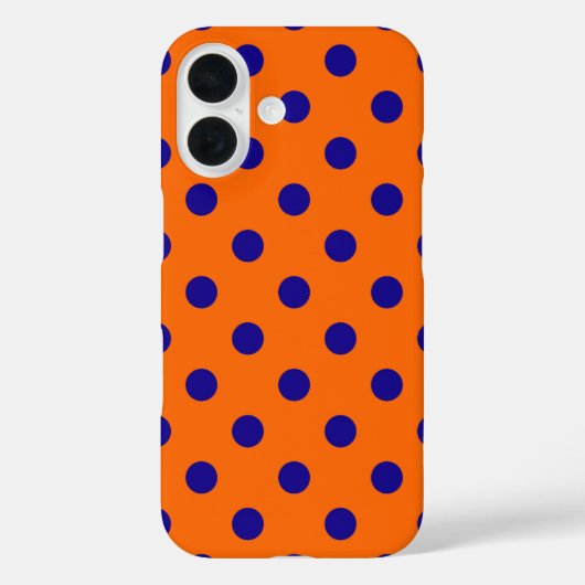 Blau auf Orange Polka Dots Design Case-Mate iPhone Hülle (Rückseite)