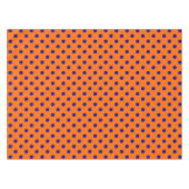 Blau auf Orange Polka Dots Design Tischdecke (Vorderseite (Horizontal))