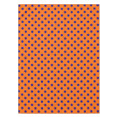 Blau auf Orange Polka Dots Design Tischdecke (Vorderseite)