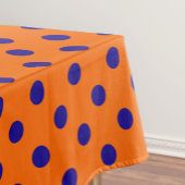 Blau auf Orange Polka Dots Design Tischdecke