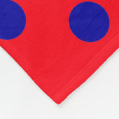Blau auf Red Polka Dots Design Fleecedecke (Ecke)