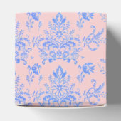 Blau auf rosa Damask Geschenkschachtel (Oben)