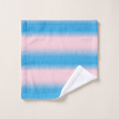 Blau auf rosa Horizont Badhandtuch Set (Waschlappen)