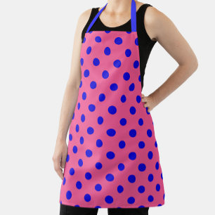 Blau auf rosa Polka Dots Design Schürze