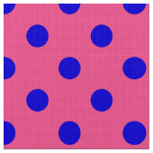Blau auf rosa Polka Dots Design Stoff (Nahaufnahme)