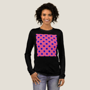 Blau auf rosa Polka Dots Design Tri-Blend Shirt
