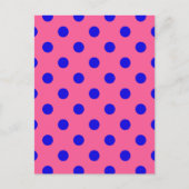 Blau auf rosa Punkte Muster Design Postkarte (Vorderseite)