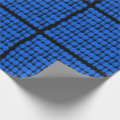 Blau auf schwarzem binärem Code Geschenkpapier (Ecke)
