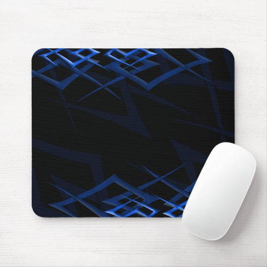 Blau auf schwarzem "Dorn" Mousepad (Mit Mouse)