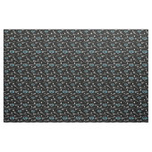 Blau auf schwarzen Lacrosse Sticks & Herzmuster Stoff (Fat Quarter (45,7 x 55,9 cm))