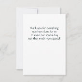 Blau auf schwarzer Blumengrenze dankt Ihnen Dankeskarte (Rückseite)