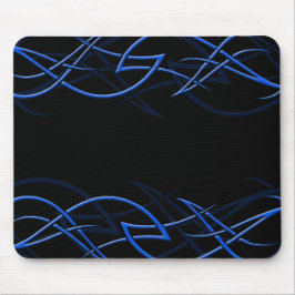 Blau auf schwarzer "Eleganz" Mousepad