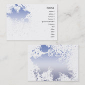 Blau auf weißem Spritzer - Cubby Visitenkarte (Vorne/Hinten)