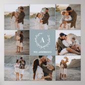 Blau aus der zeitgenössischen Foto-Collage Poster (Vorne)