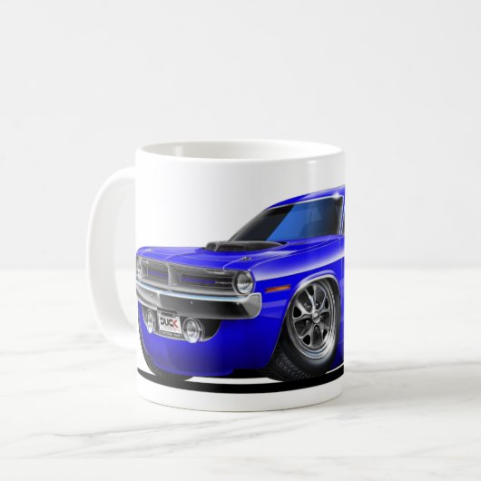 Blau-Auto 1970 Plymouths Cuda Kaffeetasse (Vorderseite Links)