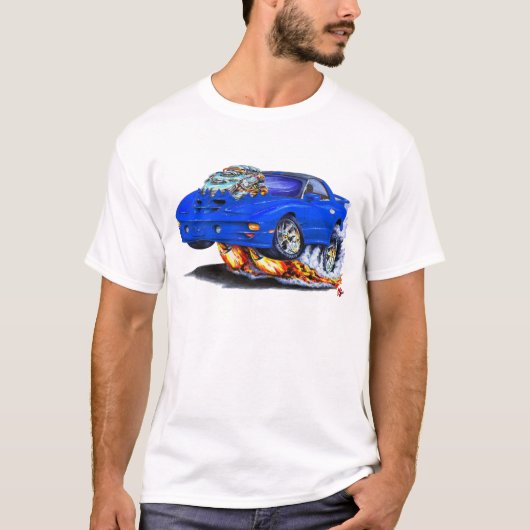 Blau-Auto 1998-02 Firebird Transportes morgens T-Shirt (Vorderseite)