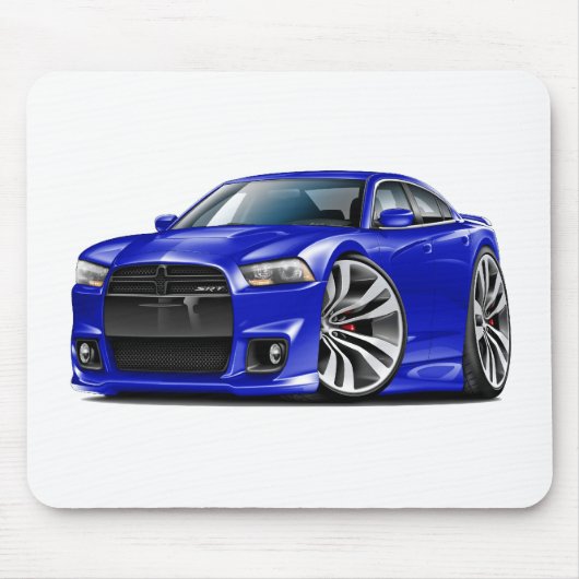 Blau-Auto des Dodge-Ladegerät-SRT8 Mousepad (Vorne)