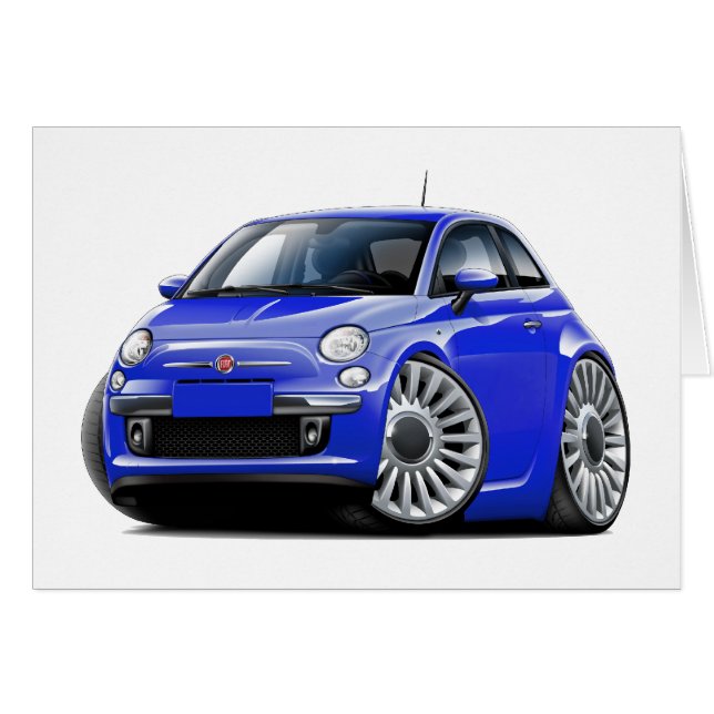 Blau-Auto Fiats 500 (Vorderseite (Horizontal))