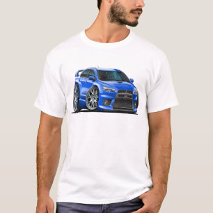 Blau-Auto Mitsubishis Evo T-Shirt