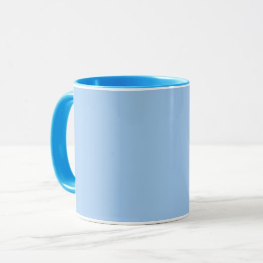 Blau-Babyaugen (Vollfarbe) Tasse (Vorderseite Links)