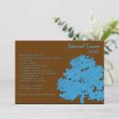 Blau-Bäume Bar Mitzvah Einladungs-Samuel Lucas Einladung (Stehend Vorderseite)