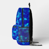 Blau Bedruckter Rucksack (Rechts)