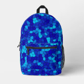 Blau Bedruckter Rucksack (Vorderseite)
