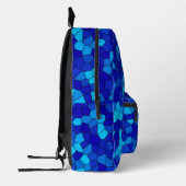 Blau Bedruckter Rucksack (Links)