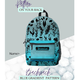 Blau Bedruckter Rucksack