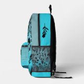 Blau Bedruckter Rucksack (Rechts)
