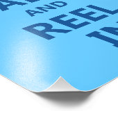 Blau Behielt Ruhe und Rollen in Fotodruck (Ecke)