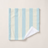 Blau Beige Badezimmer Handtuchhalter Set (Waschlappen)