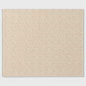 Blau Beige Blumen Vintage Geschenkpapier (Flach)