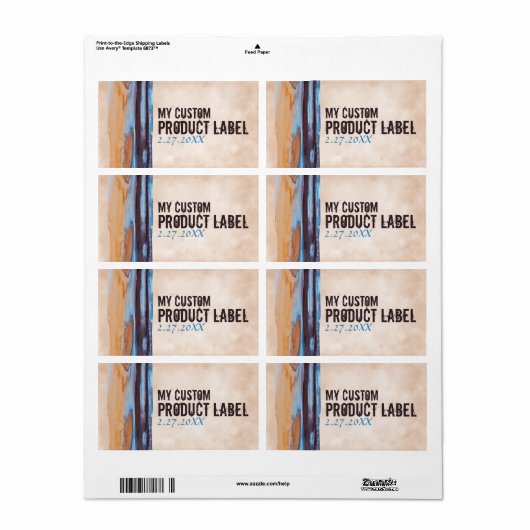 Blau, Beige, Eggplant, Pflaumenmuster (Vorne)