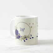 Blau-Beige Kaffeetasse (Vorderseite Links)