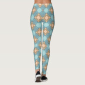 Blau-beige kariert leggings (Rückseite)
