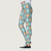 Blau-beige kariert leggings (Links)