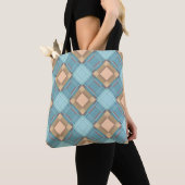 Blau-beige kariert tasche (Von Nahem)