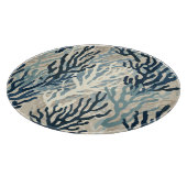 Blau Beige Koralle Schneidebrett (Ecke)