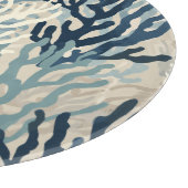 Blau Beige Koralle Schneidebrett (Ecke)