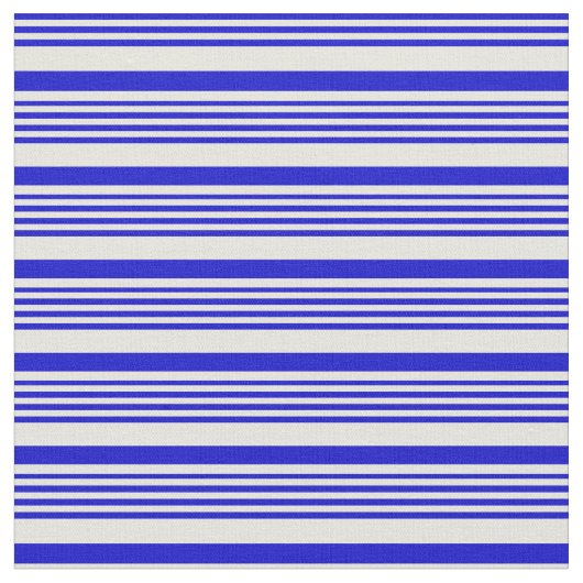 Blau & Beige Lined/Strickmuster Stoff (Nahaufnahme)