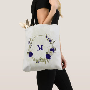 Blau-Beige Tasche