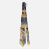 Blau-beige und olivgrün blühend krawatte (Vorderseite)