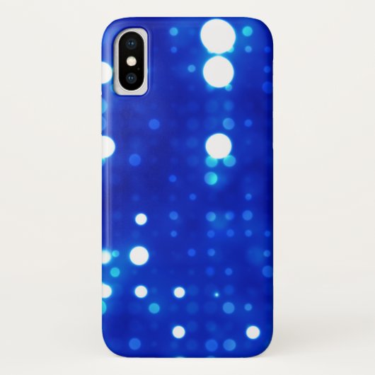 Blau beleuchtet Tupfen-Muster Case-Mate iPhone Hülle (Rückseite)