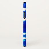 Blau beleuchtet Tupfen-Muster Case-Mate iPhone Hülle (Hinten/Rechts)