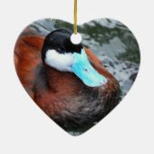 Blau berechnete Enten-Verzierungen Keramik Ornament (Hinten)